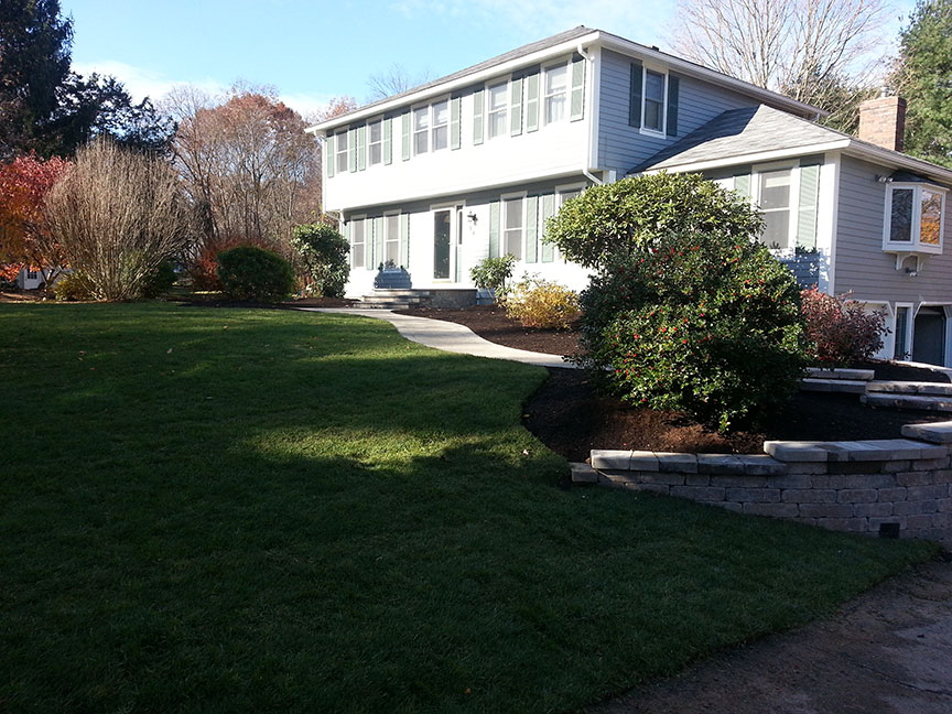 After walkway landscape design