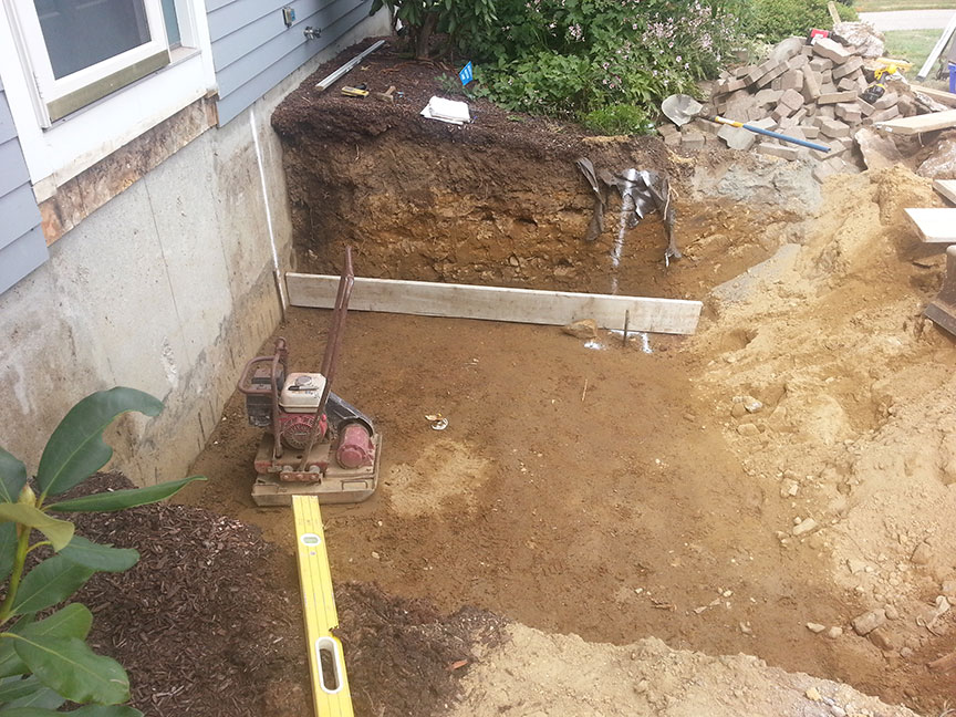 Landing base compacted