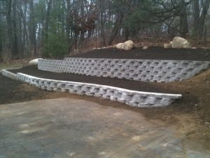Stone wall as a backdrop